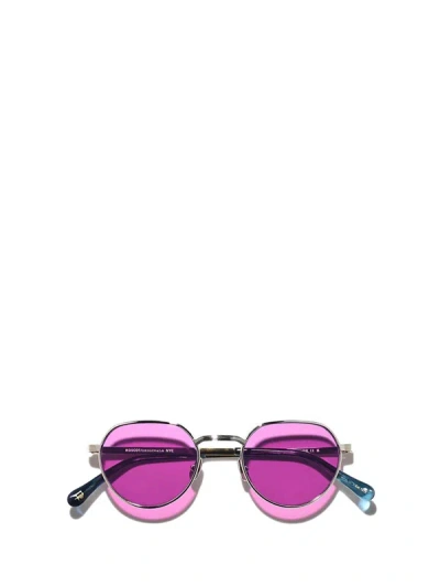 Shop Moscot Sunglasses In Silver (purple Nurple)