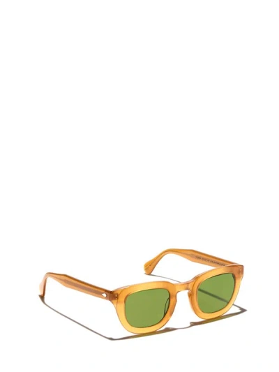 Shop Moscot Sunglasses In Butterscotch (calibar Green)