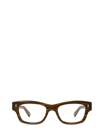 Shop Mr Leight Mr. Leight Eyeglasses In Tobacco-white Gold