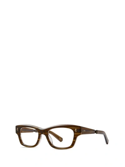 Shop Mr Leight Mr. Leight Eyeglasses In Tobacco-white Gold