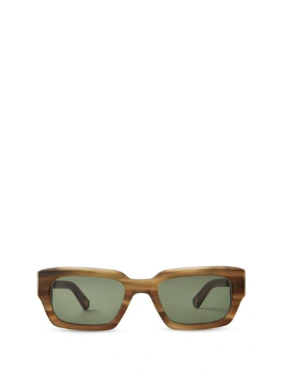 Shop Mr Leight Mr. Leight Sunglasses In Macadamia-antique Gold