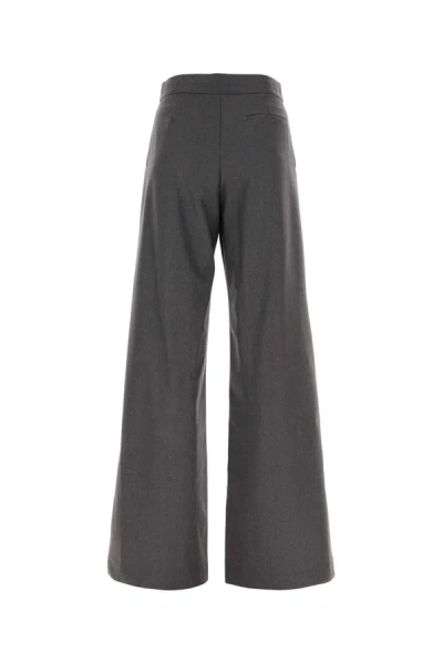 Shop Msgm Pants In Grey