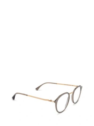 Shop Mykita Eyeglasses In A83-champagne Gold/clear Ash