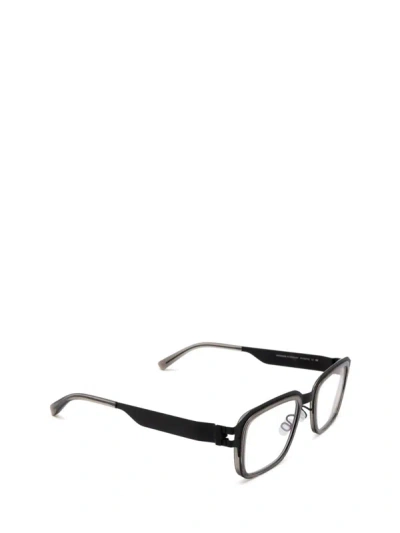 Shop Mykita Eyeglasses In A77 Black/clear Ash