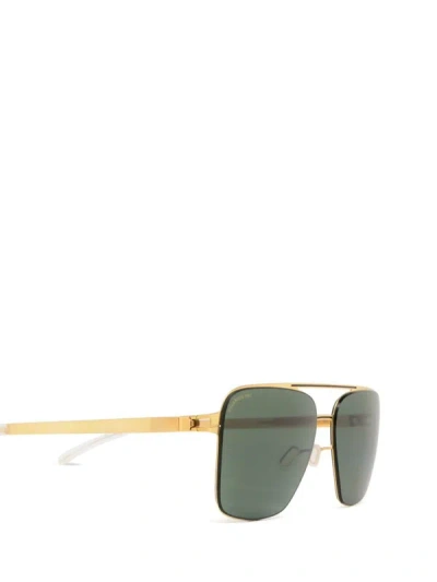 Shop Mykita Sunglasses In Gold/black