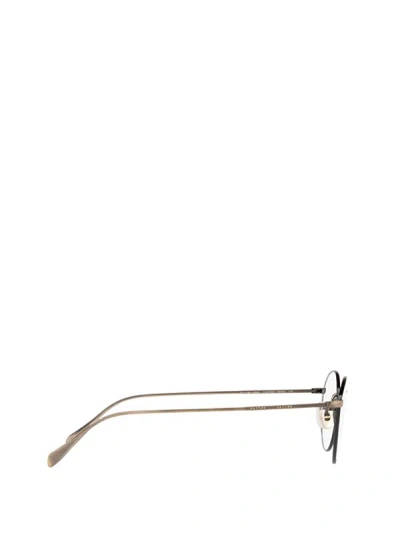 Shop Oliver Peoples Eyeglasses In New Antique Gold / Black