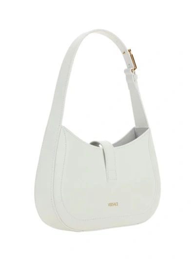 Shop Versace Handbags In Optical White- Gol