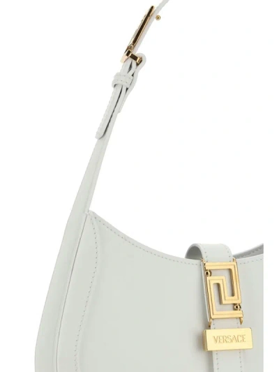Shop Versace Handbags In Optical White- Gol