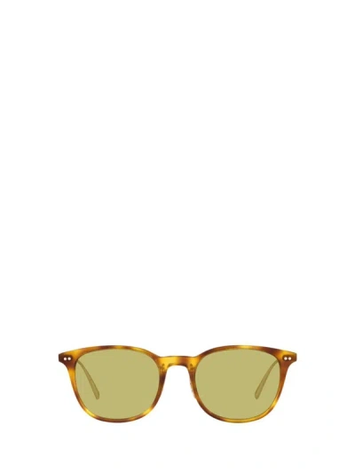 Shop Oliver Peoples Sunglasses In Vintage Lbr / Brushed Silver