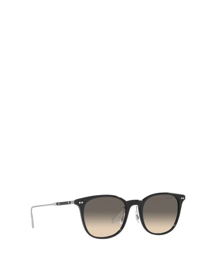 Shop Oliver Peoples Sunglasses In Black / Brushed Silver