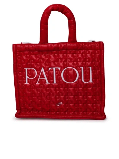Shop Patou 'tote ' Small Red Nylon Bag