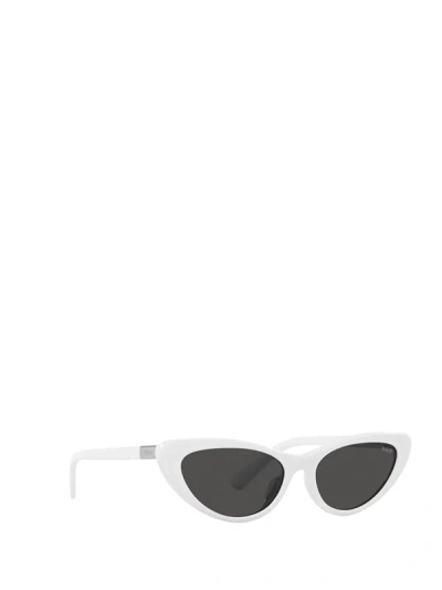 Shop Polo Ralph Lauren Sunglasses In Shiny White