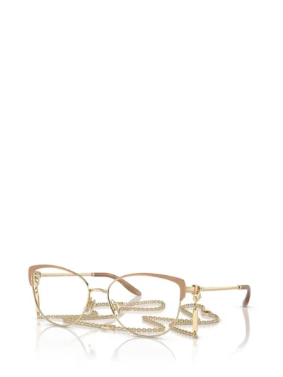 Shop Ralph Lauren Eyeglasses In Nude / Pale Gold