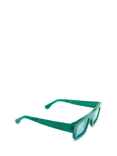 Shop Retrosuperfuture Sunglasses In Green