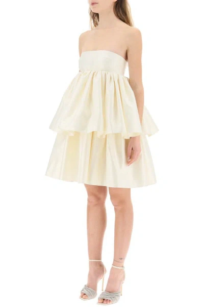 Shop Rotate Birger Christensen Rotate Responsible Tiered Mini Dress In White