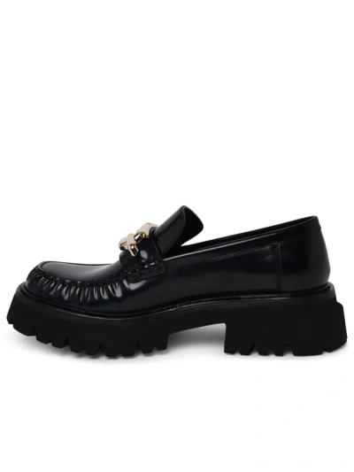 Shop Ferragamo Salvatore  Ingrid Black Calf Leather Loafers