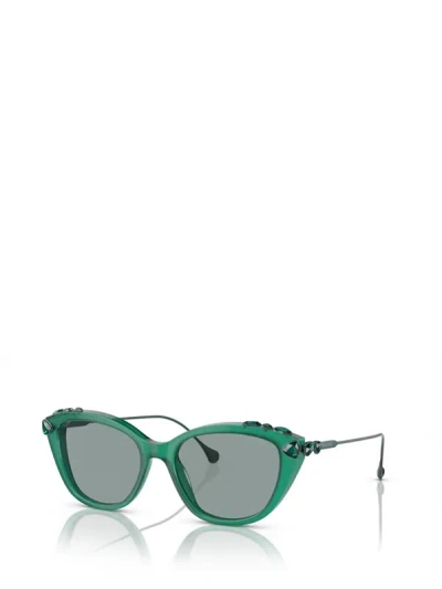 Shop Swarovski Sunglasses In Opal Green