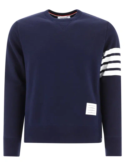 Shop Thom Browne "4-bar" Sweatshirt In Blue
