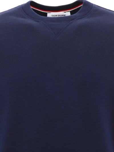 Shop Thom Browne "4-bar" Sweatshirt In Blue