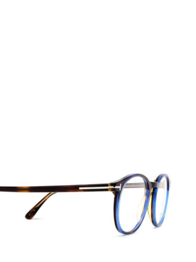 Shop Tom Ford Eyewear Eyeglasses In Matt Black On Rubber Gold