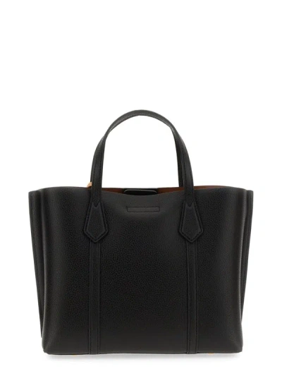 Shop Tory Burch Small "perry" Tote Bag In Black