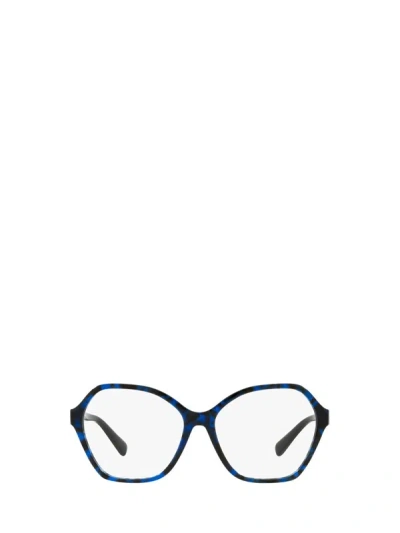 Shop Valentino Eyewear Eyeglasses In Blue Havana