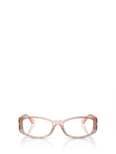 Shop Versace Eyewear Eyeglasses In Peach Gradient Beige