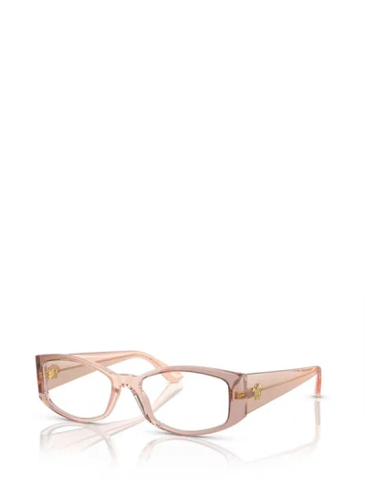 Shop Versace Eyewear Eyeglasses In Peach Gradient Beige