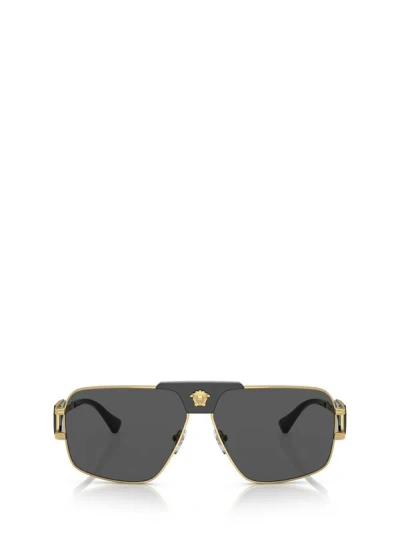 Shop Versace Eyewear Sunglasses In Gold