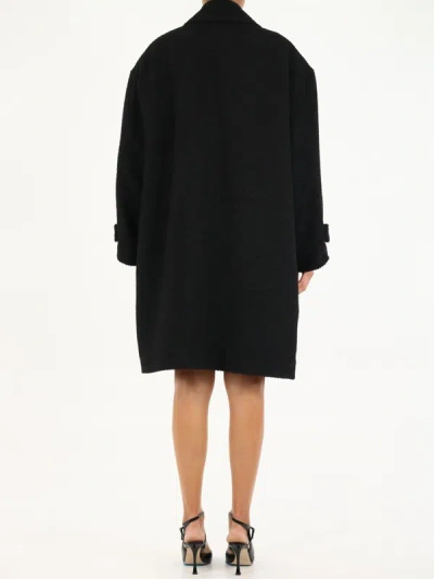 Shop Dolce & Gabbana Wide-fit Black Coat