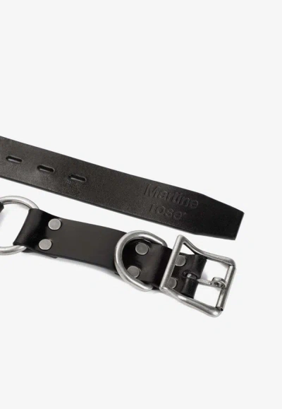 Shop Martine Rose Bondage Cut-out Leather Belt In Black