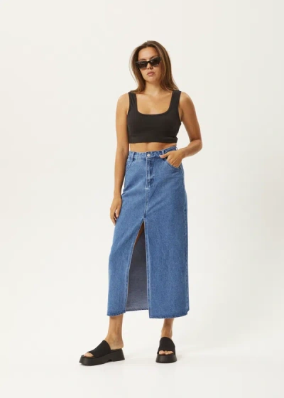 Shop Afends Hemp Denim Maxi Skirt