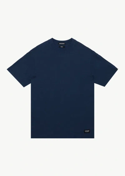 Shop Afends Hemp Retro T-shirt In Colour-blue