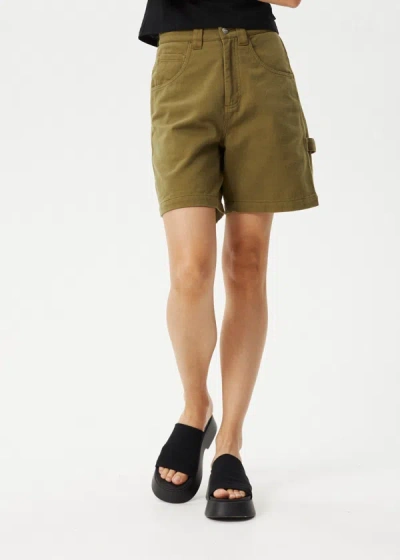 Shop Afends Carpenter Shorts In Green