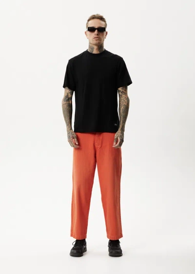 Shop Afends Organic Denim Wide Leg Jeans In Orange