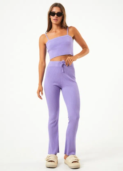 Shop Afends Hemp Knit Pants In Purplecolor