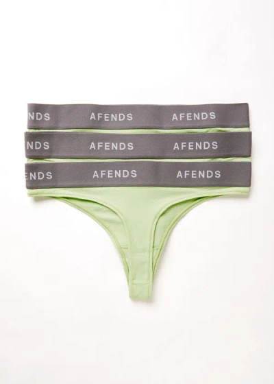 Shop Afends Hemp G-string Briefs 3 Pack In Green