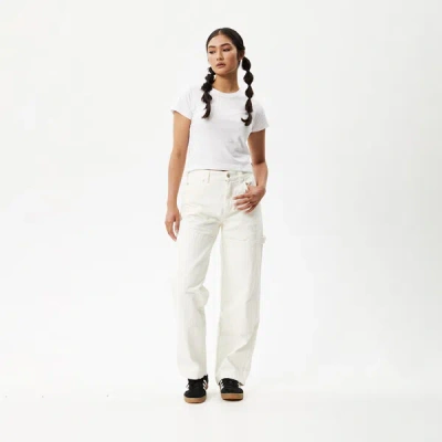 Shop Afends Organic Denim Carpenter Jeans In White