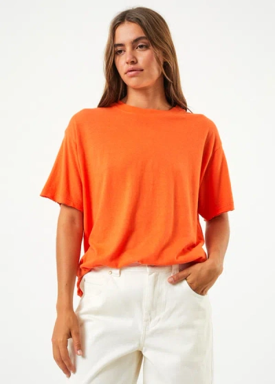 Shop Afends Hemp Oversized T-shirt In Orange