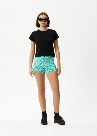 Shop Afends Recycled Booty Shorts In Colour-blue