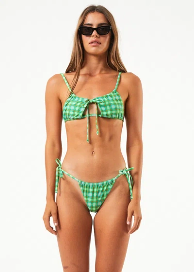 Shop Afends Recycled Tie Bikini Bottoms In Green