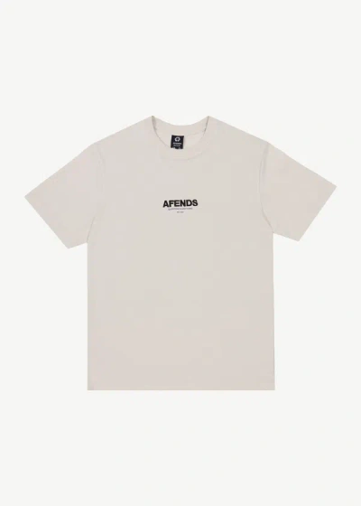 Shop Afends Retro Logo T-shirt In Beige