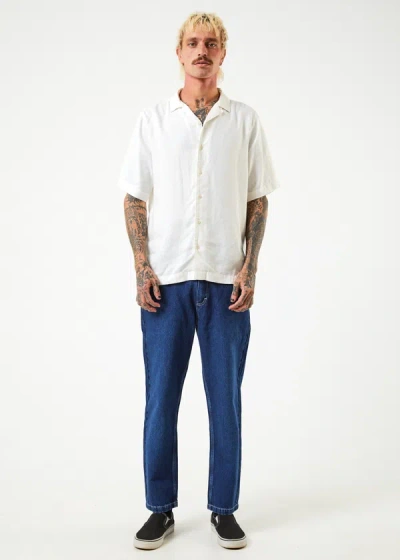 Shop Afends Hemp Denim Relaxed Jeans In Colour-blue