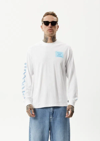 Shop Afends Unisex Hemp Long Sleeve T-shirt In White