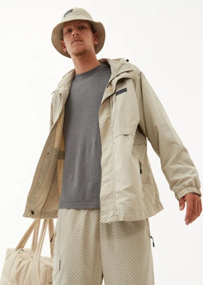 Shop Afends Unisex Recycled Nylon Anorak In Beige