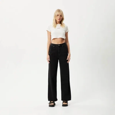 Shop Afends Waffle Cropped T-shirt In White