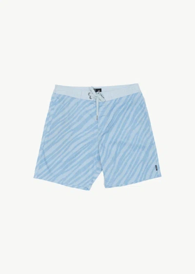 Shop Afends Hemp Fixed Waist Boardshorts In Colour-blue