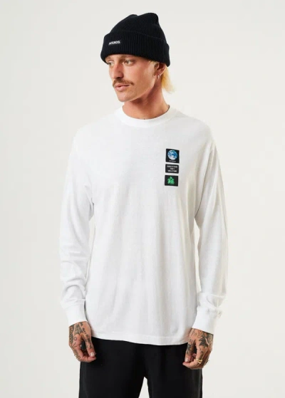Shop Afends Hemp Long Sleeve Graphic T-shirt In White