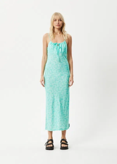 Shop Afends Hemp Maxi Dress In Colour-blue