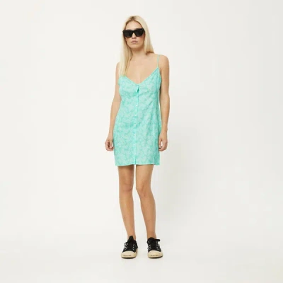 Shop Afends Hemp Mini Slip Dress In Colour-blue